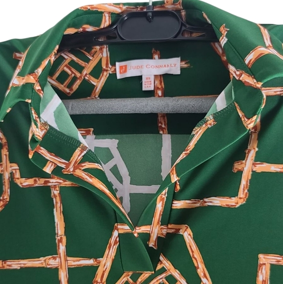 Jude Connally Gold Tan Long Sleeve Notched Collar Shirt Dress - Picture 6 of 11